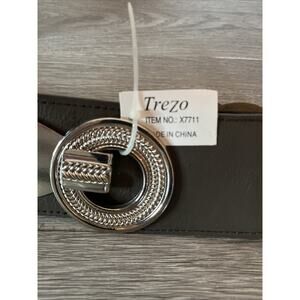 Trezo Brown Elastic Stretchy Belt With Slip Hook Closure 17 Inches